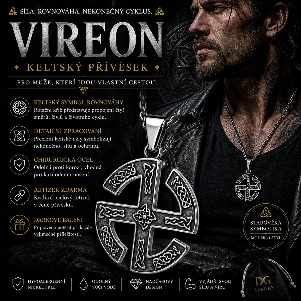 Pánský ocelový přívěsek Vireon  (3)